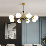 Modern Chrome Kandelaber | Nordisk Glas Taklampa | Nutida Pendellampa | 220V–240V | Brick by Brick Carvallo