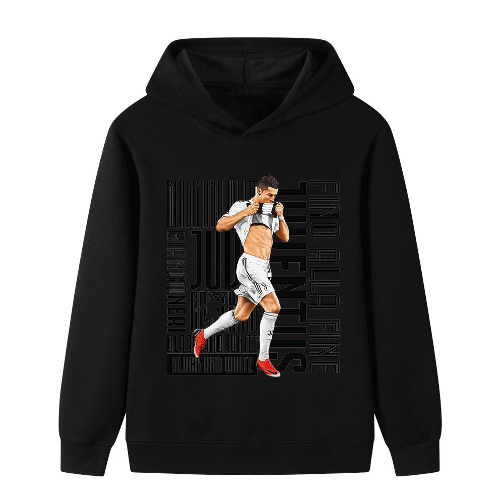 Ronaldo Fotbolls Hoodie för Barn - Juventus - Style Footballdinho
