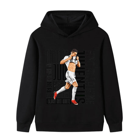 Ronaldo Fotbolls Hoodie för Barn - Juventus - Style Footballdinho