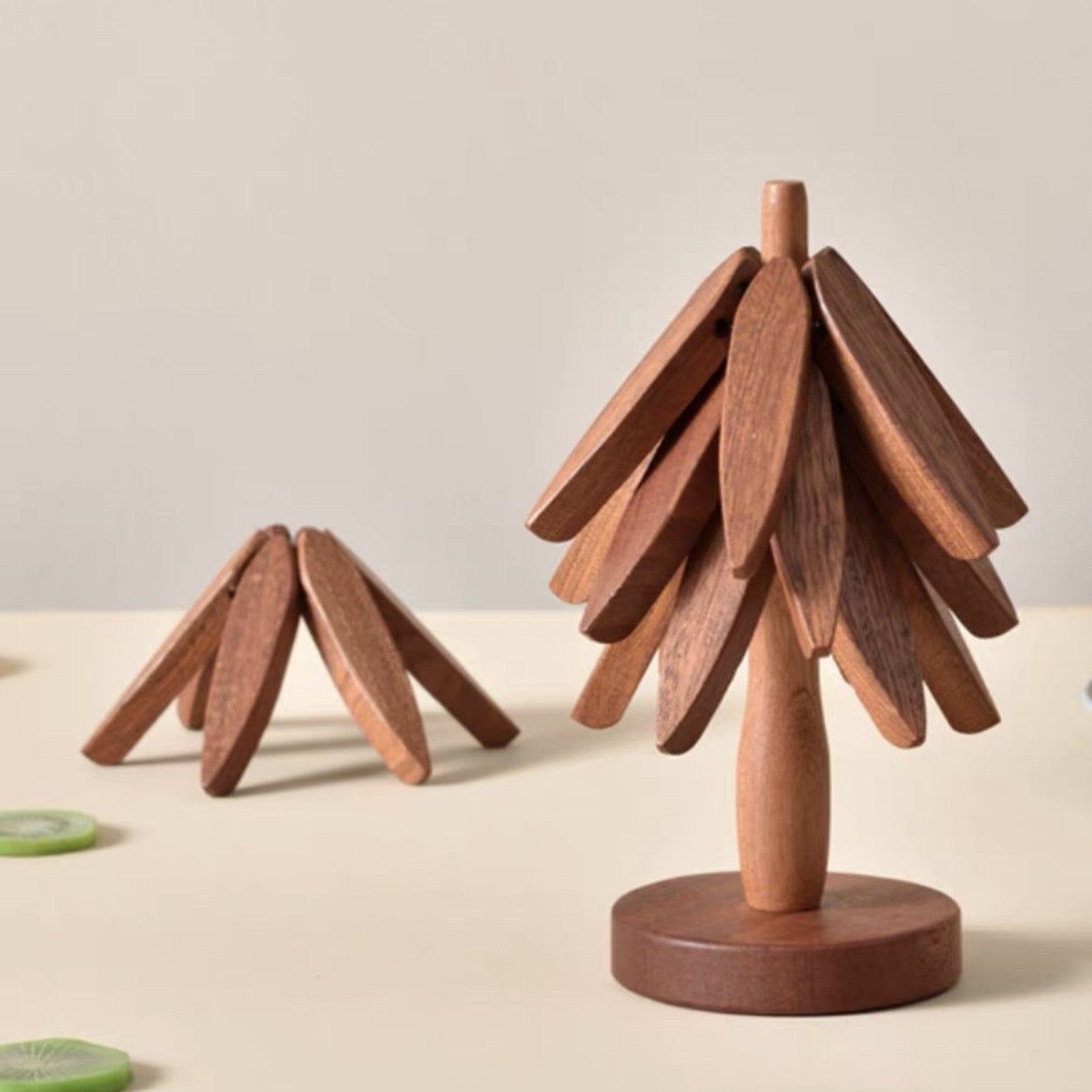 Ädla trälook coasters Carvallo