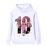 Lionel Messi Fotbolls Hoodie för Barn - Miami Footballdinho