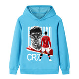 Cristiano Ronaldo Fotbolls Hoodie för Barn - Manchester United - Style Footballdinho