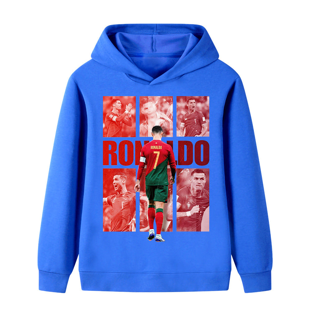 Ronaldo Fotbolls Hoodie för Barn - Portugal - Style Footballdinho