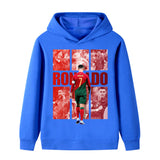 Ronaldo Fotbolls Hoodie för Barn - Portugal - Style Footballdinho