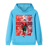 Ronaldo Fotbolls Hoodie för Barn - Portugal - Style Footballdinho
