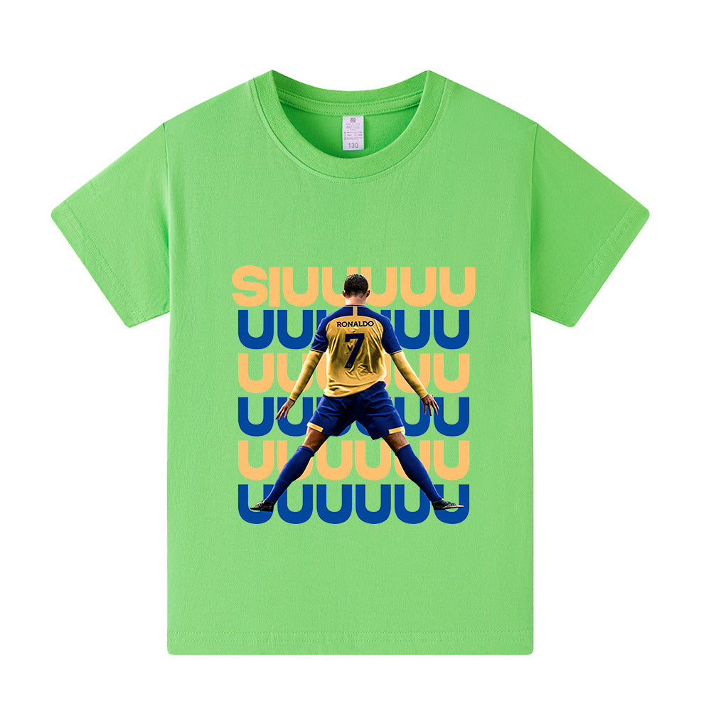 Ronaldo Fotbolls T-shirt för Barn - Siuuu Footballdinho