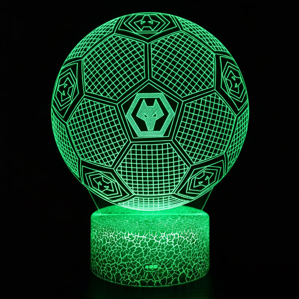 Fotboll 3D Illusion LED-Lampa - Nattlampa - Ball Footballdinho