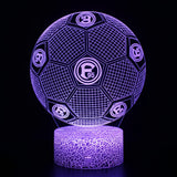 Fotboll 3D Illusion LED-Lampa - Nattlampa - Ball Footballdinho