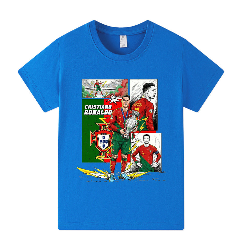 Cristiano Ronaldo Fotbolls T-shirt för Barn - Portugal - Style Footballdinho