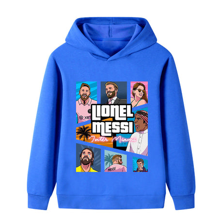 Messi Fotbolls Hoodie för Barn - Sportig Footballdinho