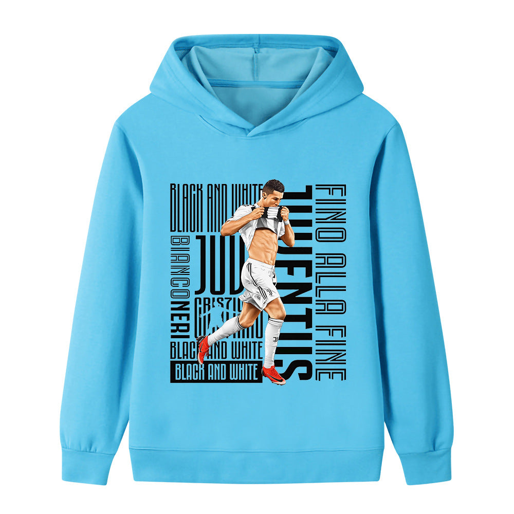 Ronaldo Fotbolls Hoodie för Barn - Juventus - Style Footballdinho