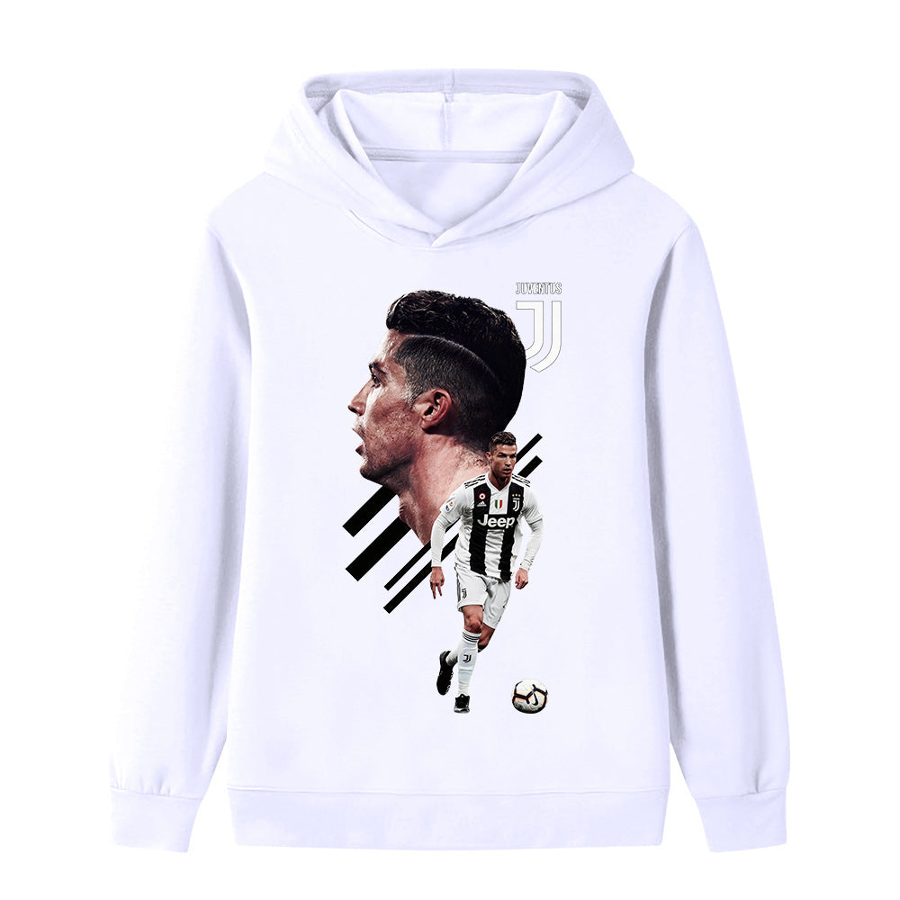 Ronaldo Fotbolls Hoodie för Barn - Juventus Footballdinho