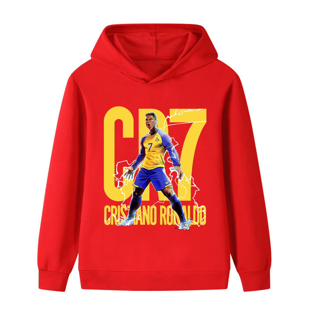 Ronaldo Fotbolls Hoodie för Barn - Al Nassr Footballdinho