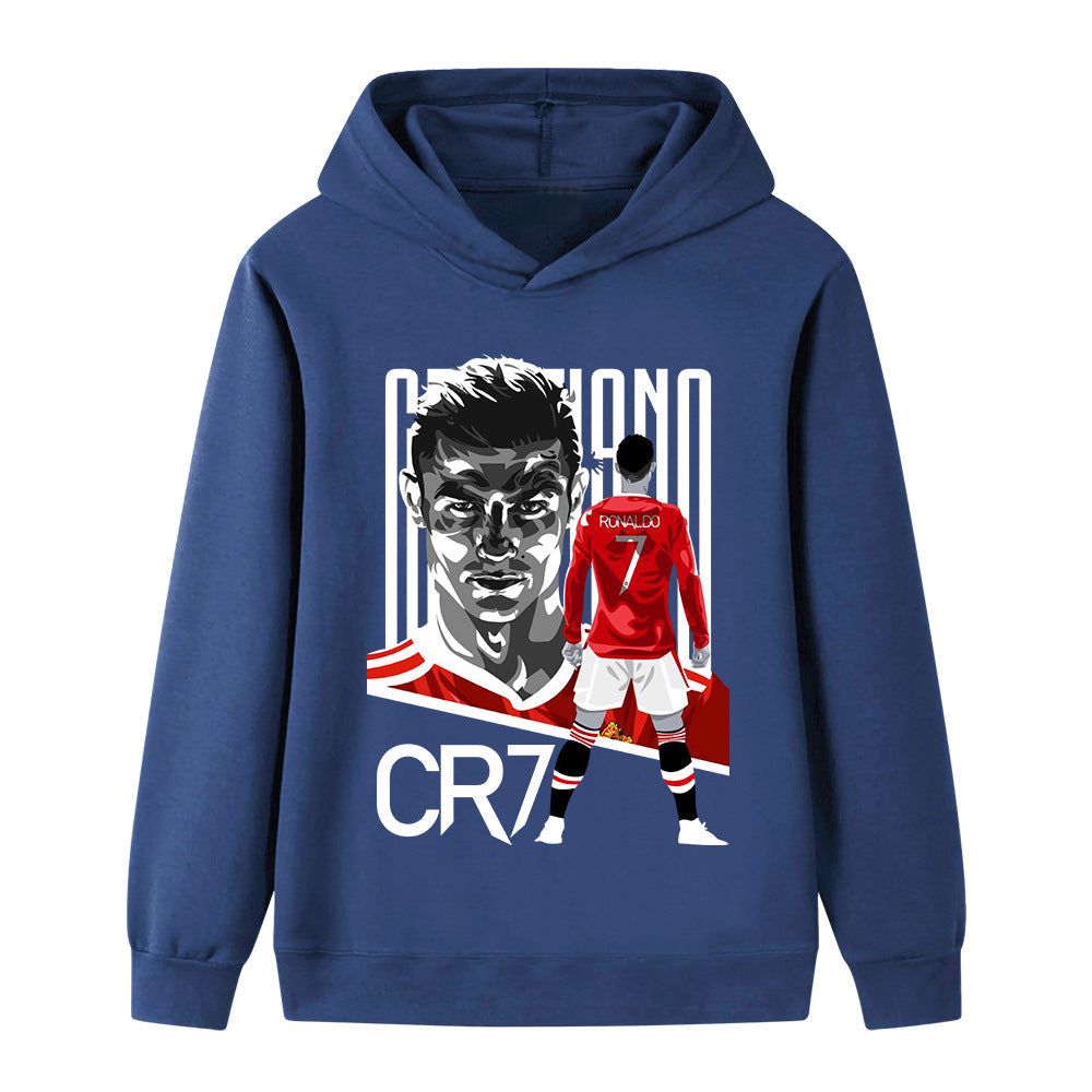 Cristiano Ronaldo Fotbolls Hoodie för Barn - Manchester United - Style Footballdinho