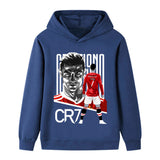 Cristiano Ronaldo Fotbolls Hoodie för Barn - Manchester United - Style Footballdinho