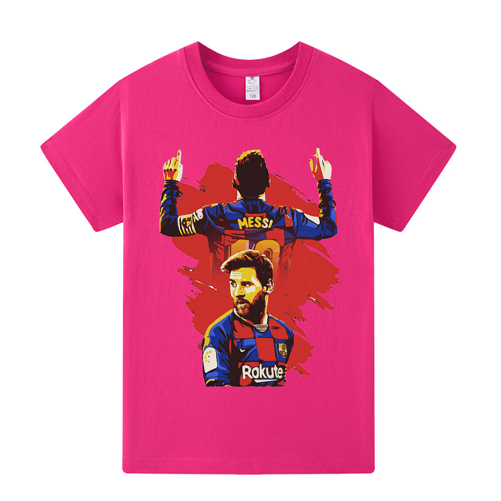 Lionel Messi Fotbolls T-shirt för Barn - Barcelona Footballdinho