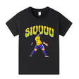 Cristiano Ronaldo Fotbolls T-shirt för Barn - Siuuu Footballdinho