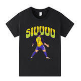 Cristiano Ronaldo Fotbolls T-shirt för Barn - Siuuu Footballdinho