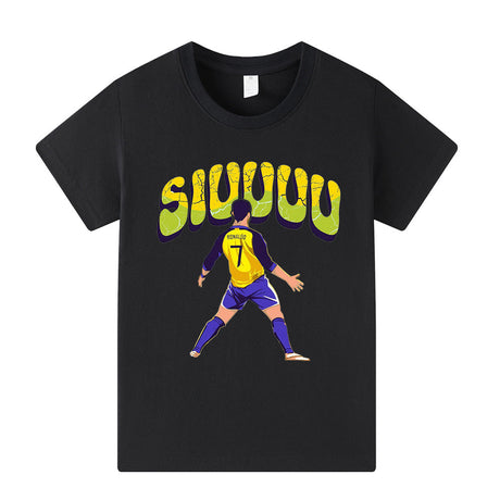Cristiano Ronaldo Fotbolls T-shirt för Barn - Siuuu Footballdinho