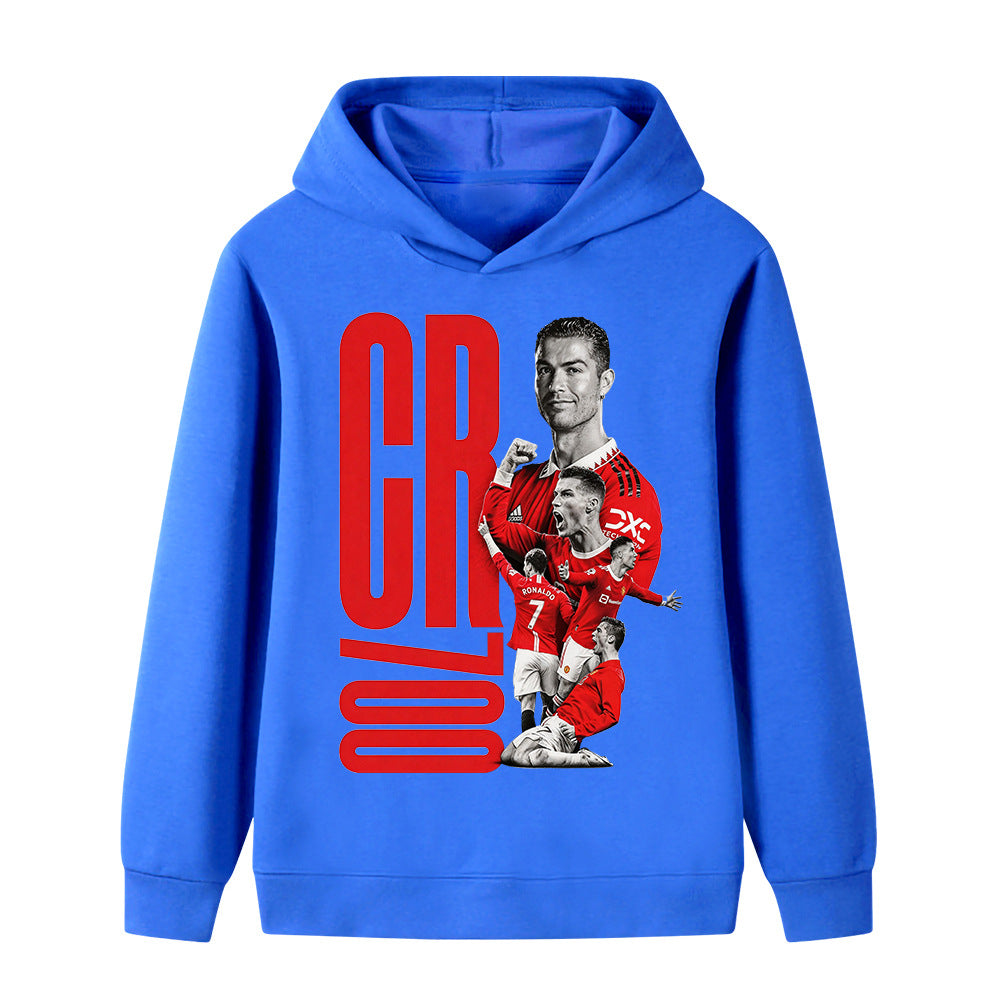 Cristiano Ronaldo Fotbolls Hoodie för Barn - Manchester United Footballdinho