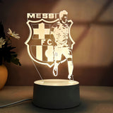 Lionel Messi 3D Illusion LED-Lampa - Nattlampa - 16 Färger Footballdinho