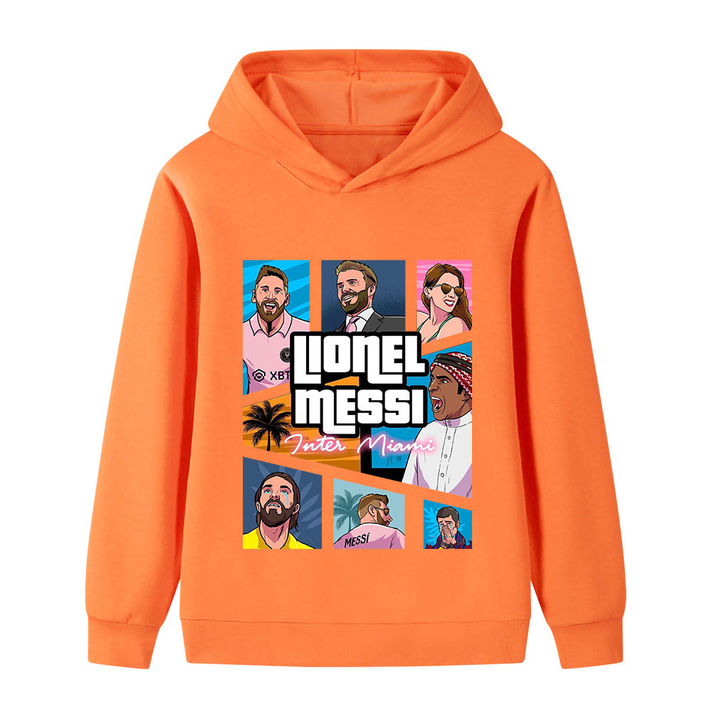 Messi Fotbolls Hoodie för Barn - Sportig Footballdinho