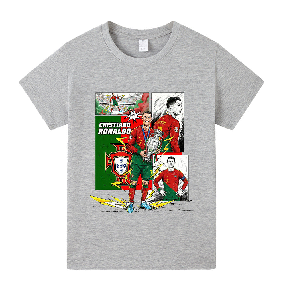 Cristiano Ronaldo Fotbolls T-shirt för Barn - Portugal - Style Footballdinho