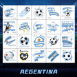 Fotbolls Klistermärken - Argentina Footballdinho