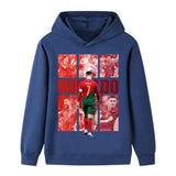Ronaldo Fotbolls Hoodie för Barn - Portugal - Style Footballdinho