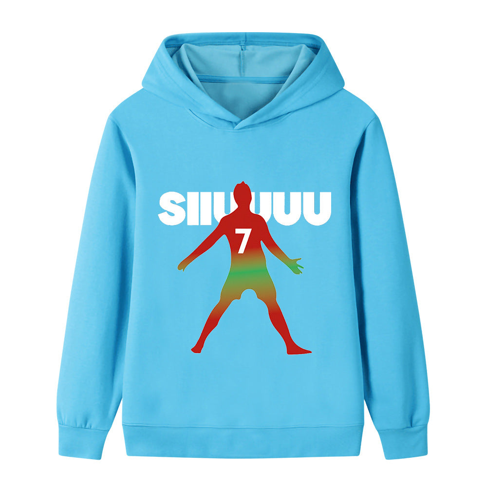 Ronaldo Fotbolls Hoodie för Barn - Mjuk Footballdinho
