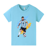 Lionel Messi Fotbolls T-shirt för Barn - Argetina Footballdinho