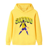 Cristiano Ronaldo Fotbolls Hoodie för Barn - Siuuu Footballdinho