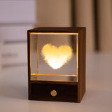 Modern träkub LED-bordslampa – Dimbar Ambient Night Light MILA Sverige