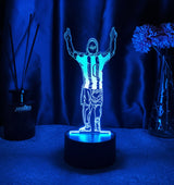 Lionel Messi 3D Illusion LED-Lampa - Nattlampa - med Fjärrkontroll Footballdinho