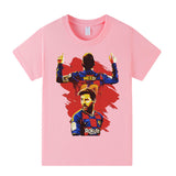 Lionel Messi Fotbolls T-shirt för Barn - Barcelona Footballdinho