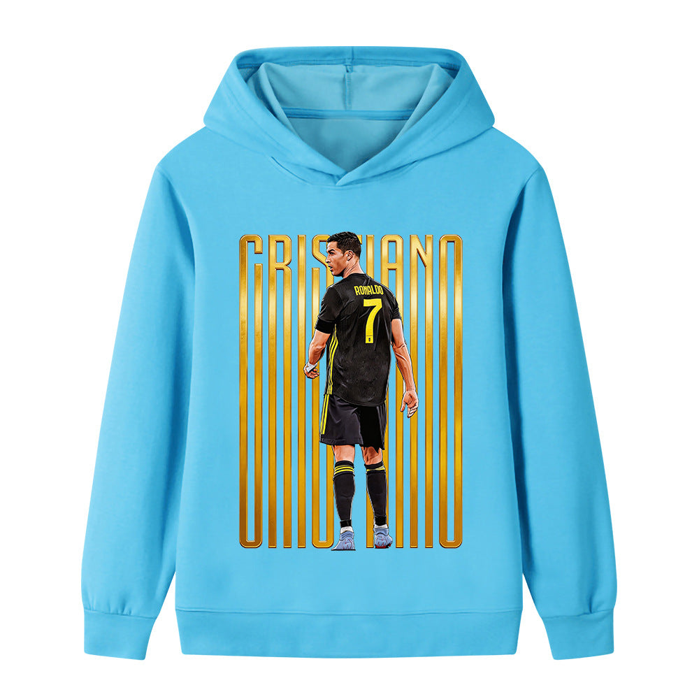 Ronaldo Fotbolls Hoodie för Barn - för Vardag Footballdinho