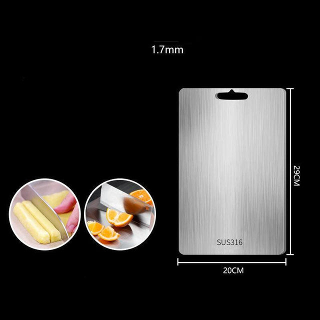 TitanPro – Högkvalitativ skärbräda i tyskt rostfritt stål 304 Carvallo