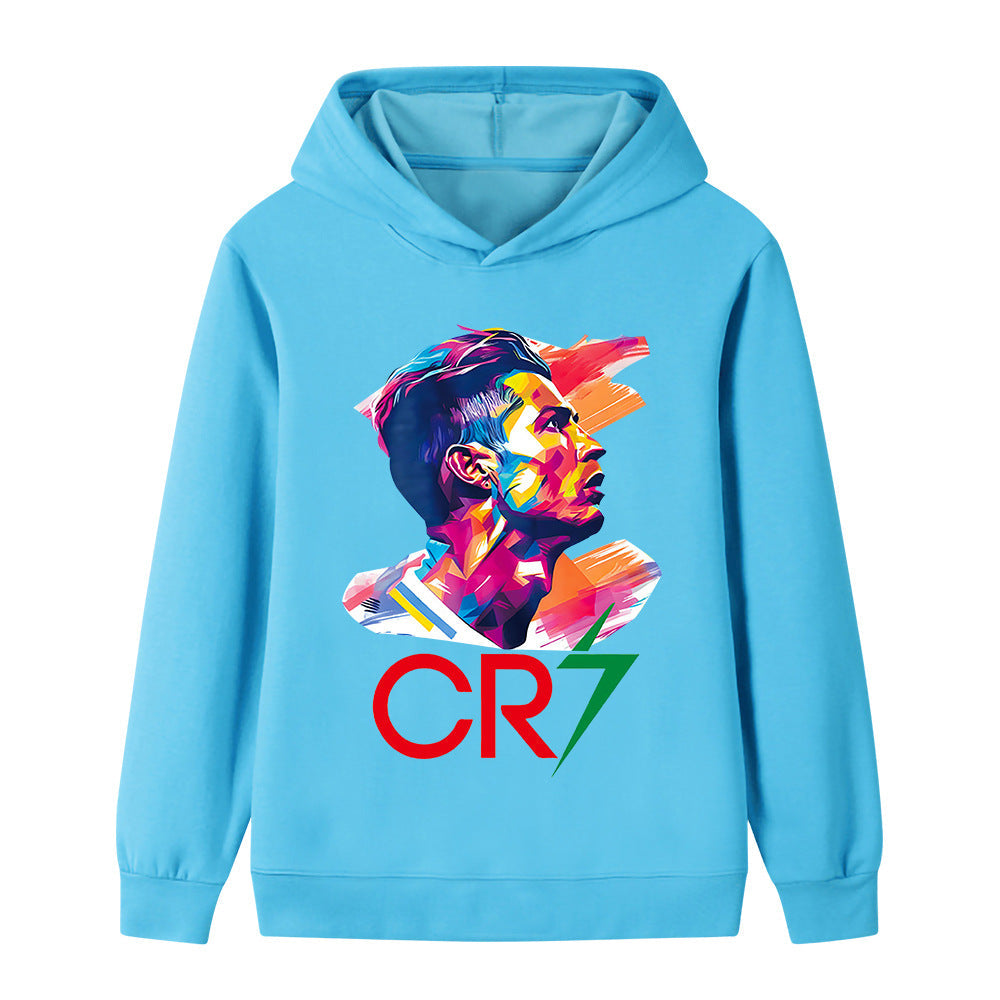Cristiano Ronaldo Fotbolls Hoodie för Barn - Mjuk Footballdinho