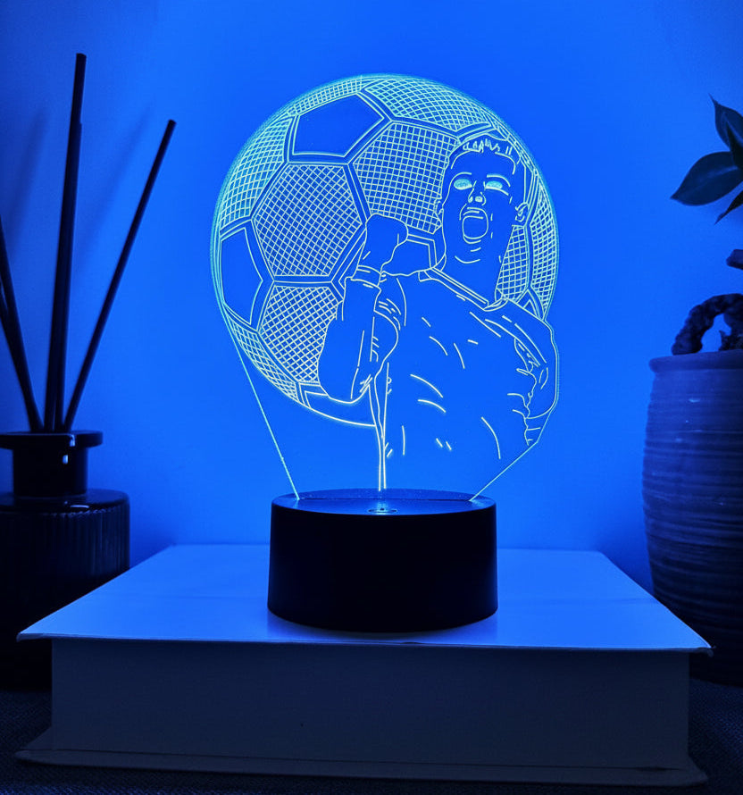 Ronaldo 3D Illusion LED-Lampa - Nattlampa Footballdinho