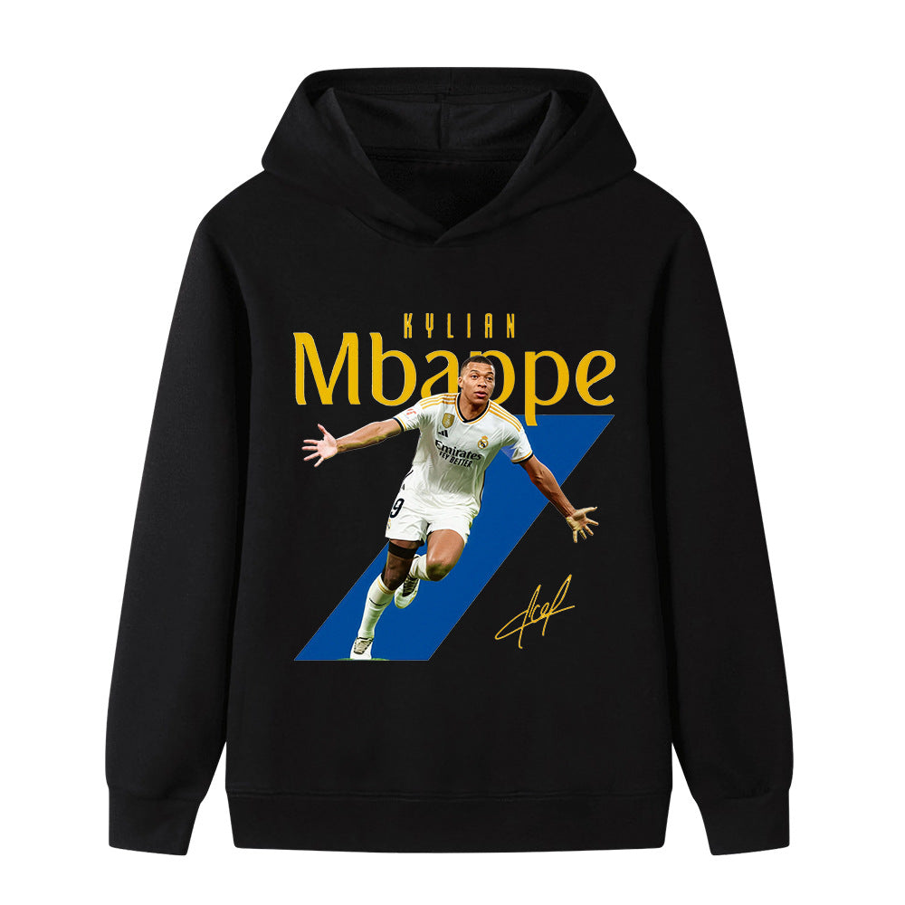 Mbappé Fotbolls Hoodie för Barn Footballdinho