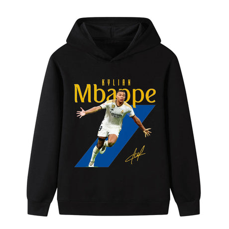 Mbappé Fotbolls Hoodie för Barn Footballdinho