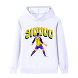 Cristiano Ronaldo Fotbolls Hoodie för Barn - Siuuu Footballdinho