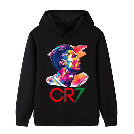 Cristiano Ronaldo Fotbolls Hoodie för Barn - Mjuk Footballdinho