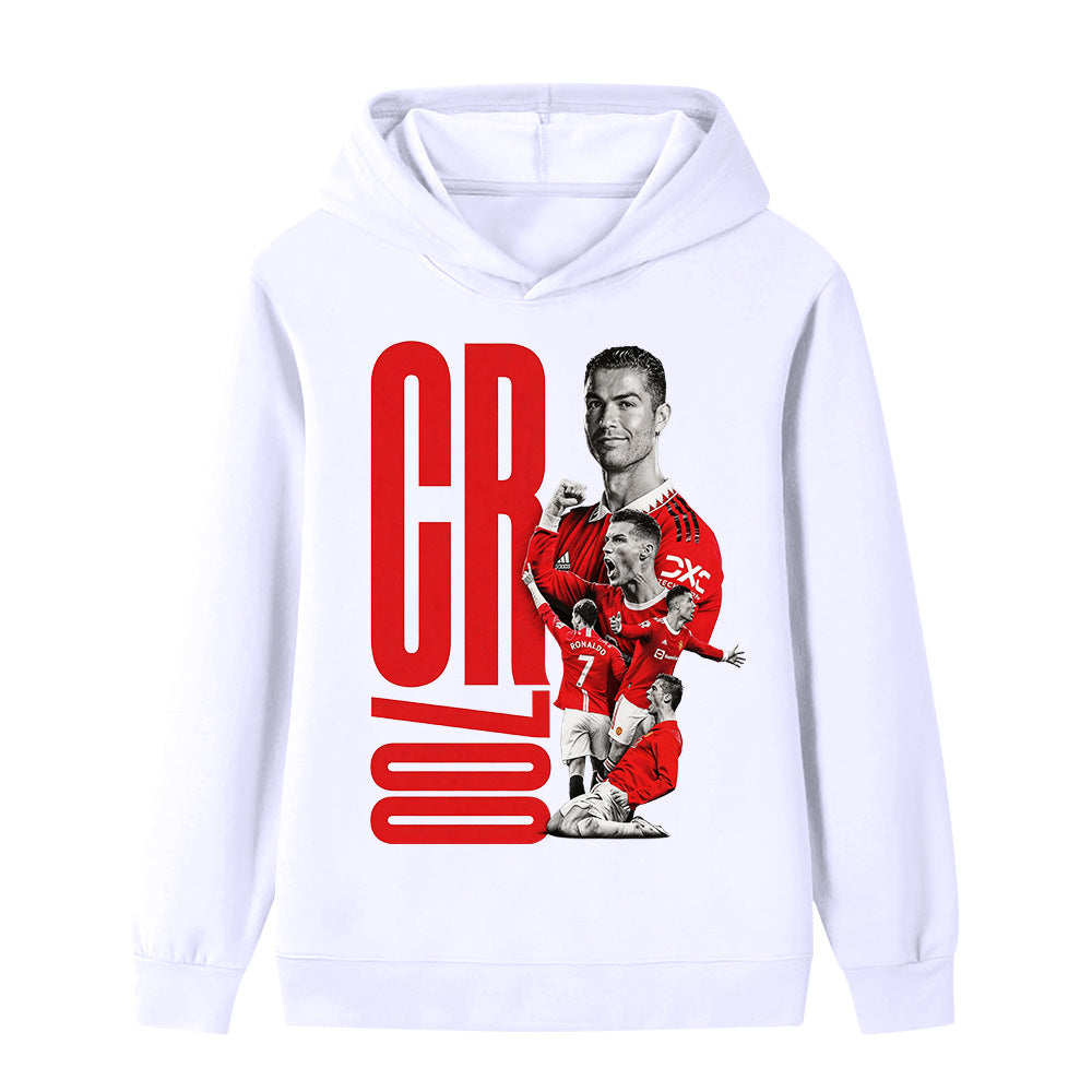 Cristiano Ronaldo Fotbolls Hoodie för Barn - Manchester United Footballdinho