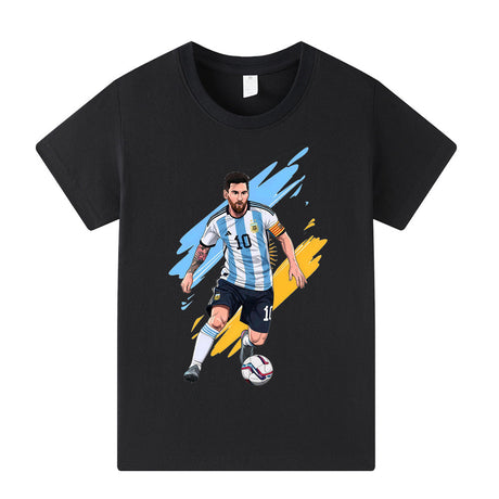 Lionel Messi Fotbolls T-shirt för Barn - Argetina Footballdinho