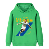 Mbappé Fotbolls Hoodie för Barn Footballdinho