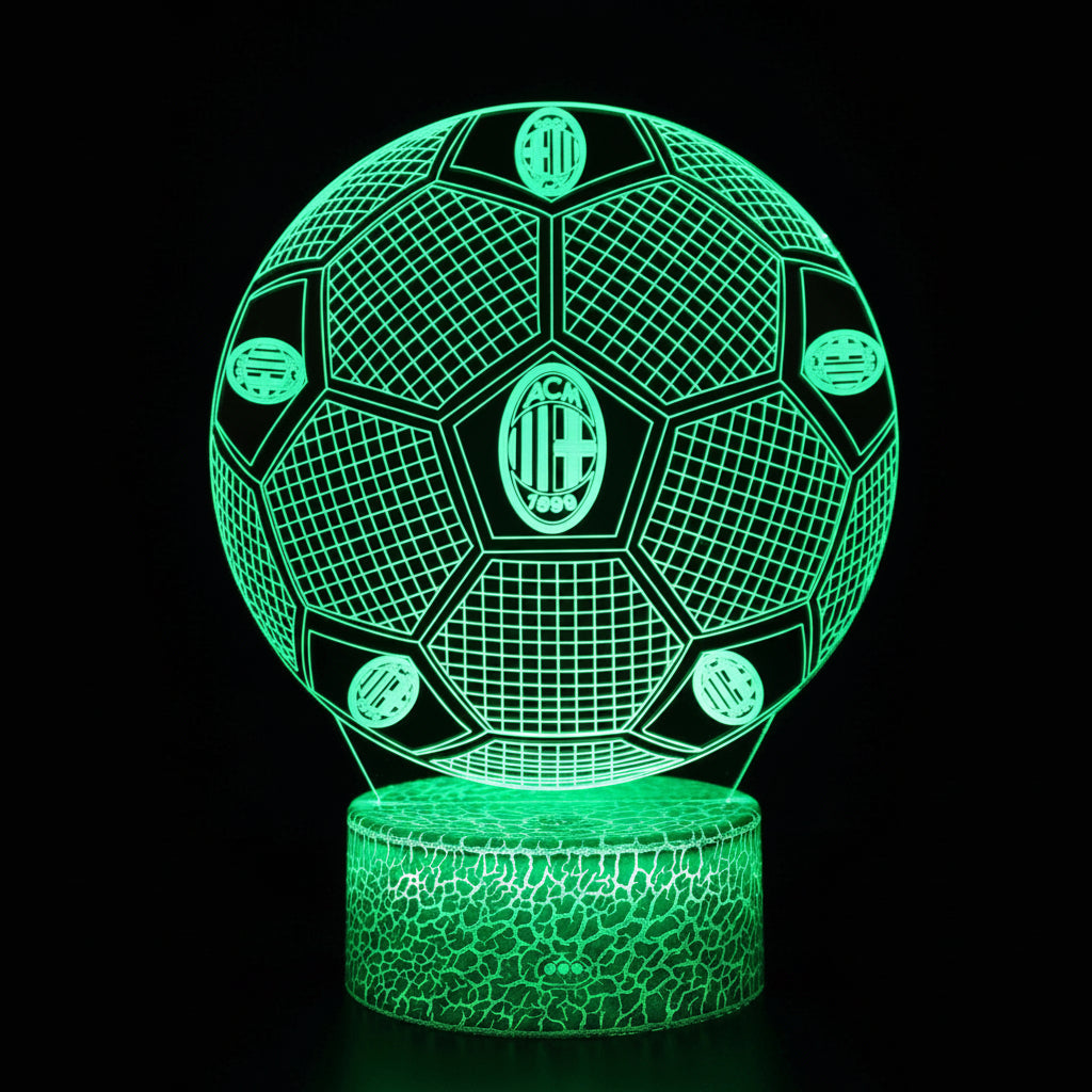 Fotboll 3D Illusion LED-Lampa - Nattlampa - Ball Footballdinho