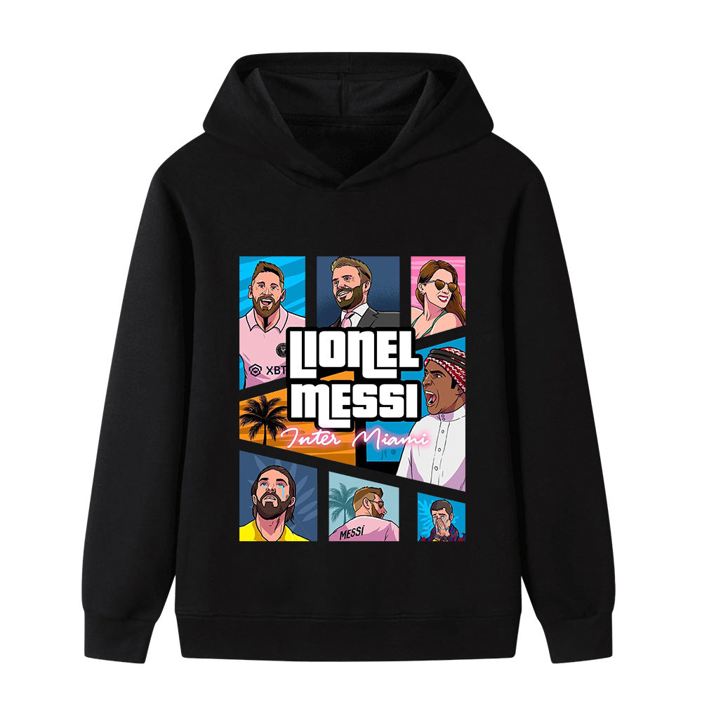Messi Fotbolls Hoodie för Barn - Sportig Footballdinho