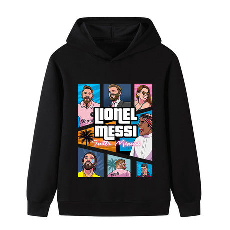 Messi Fotbolls Hoodie för Barn - Sportig Footballdinho