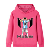 Lionel Messi Fotbolls Hoodie för Barn - Sportig Footballdinho